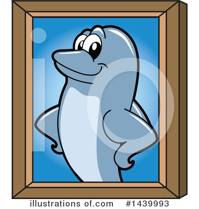 Royalty-Free (RF) Dolphin Mascot Clipart Illustration by Mascot Junction - Stock Sample #1439993