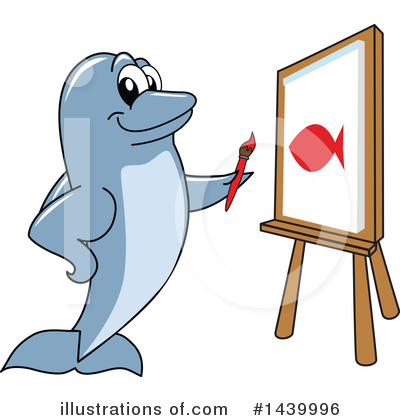 Dolphin Mascot Clipart #1439996 by Toons4Biz