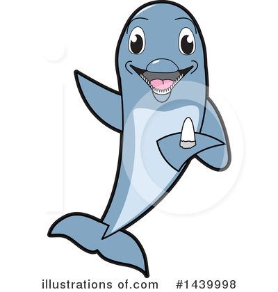Royalty-Free (RF) Dolphin Mascot Clipart Illustration by Mascot Junction - Stock Sample #1439998