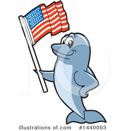 Dolphin Mascot Clipart #1440003 by Toons4Biz