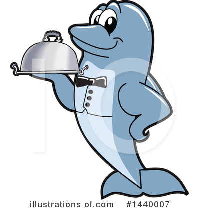 Royalty-Free (RF) Dolphin Mascot Clipart Illustration by Mascot Junction - Stock Sample #1440007