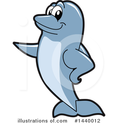 Dolphin Mascot Clipart #1440012 by Toons4Biz