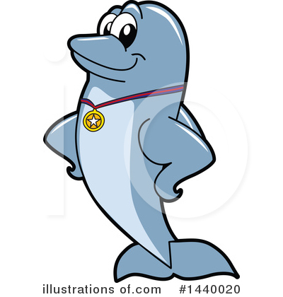 Dolphin Mascot Clipart #1440020 by Toons4Biz
