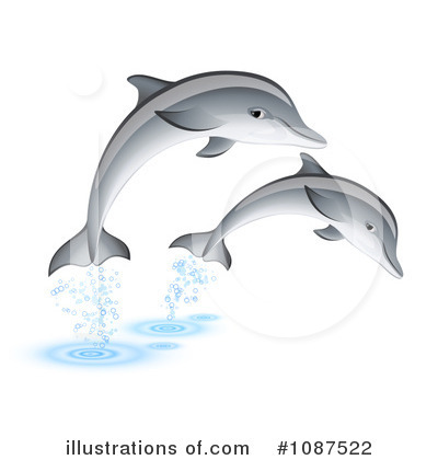 Royalty-Free (RF) Dolphins Clipart Illustration by Oligo - Stock Sample #1087522
