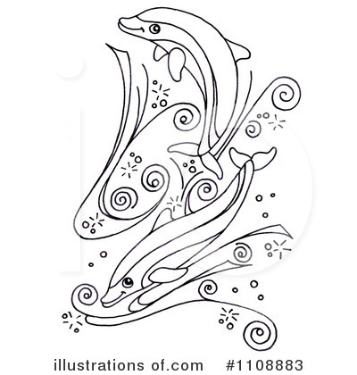 Royalty-Free (RF) Dolphins Clipart Illustration by LoopyLand - Stock Sample #1108883