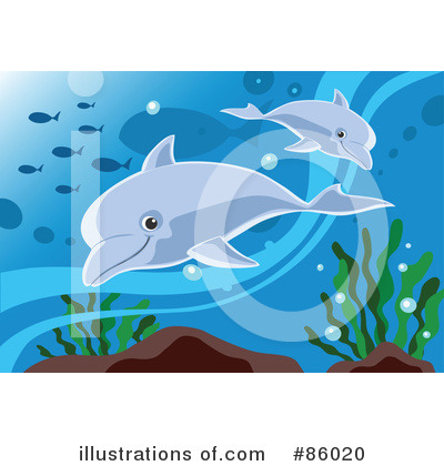 Royalty-Free (RF) Dolphins Clipart Illustration by mayawizard101 - Stock Sample #86020