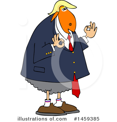 Royalty-Free (RF) Donald Trump Clipart Illustration by djart - Stock Sample #1459385