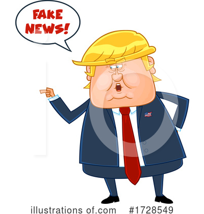 Royalty-Free (RF) Donald Trump Clipart Illustration by Hit Toon - Stock Sample #1728549