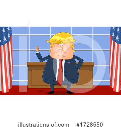 Royalty-Free (RF) Donald Trump Clipart Illustration by Hit Toon - Stock Sample #1728550