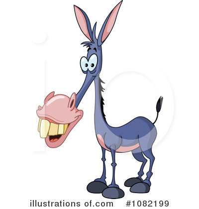 Royalty-Free (RF) Donkey Clipart Illustration by yayayoyo - Stock Sample #1082199