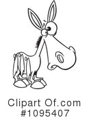 Donkey Clipart #1095407 by toonaday