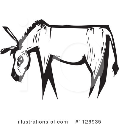 Royalty-Free (RF) Donkey Clipart Illustration by xunantunich - Stock Sample #1126935