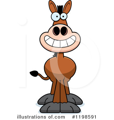Royalty-Free (RF) Donkey Clipart Illustration by Cory Thoman - Stock Sample #1198591