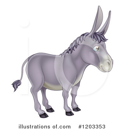 Donkey Clipart #1203353 by AtStockIllustration