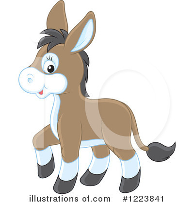 Royalty-Free (RF) Donkey Clipart Illustration by Alex Bannykh - Stock Sample #1223841