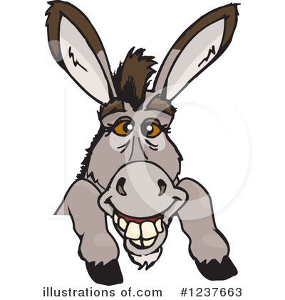 Donkey Clipart #1237663 by Dennis Holmes Designs