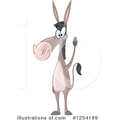 Royalty-Free (RF) Donkey Clipart Illustration by yayayoyo - Stock Sample #1254199