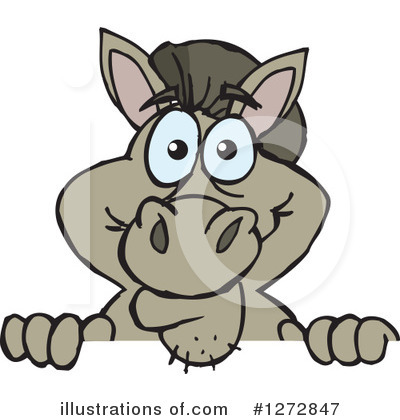 Donkey Clipart #1272847 by Dennis Holmes Designs