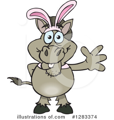 Donkey Clipart #1283374 by Dennis Holmes Designs