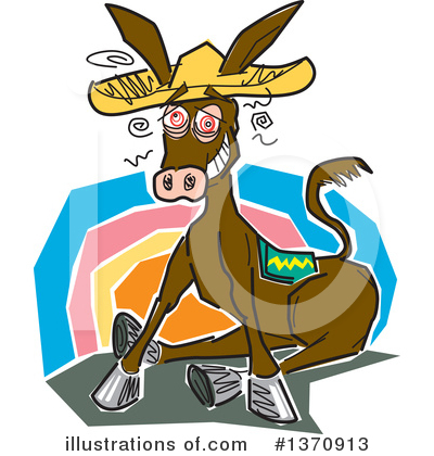 Royalty-Free (RF) Donkey Clipart Illustration by Andy Nortnik - Stock Sample #1370913