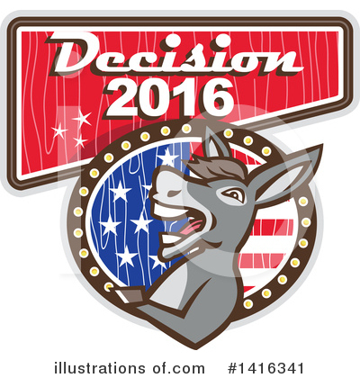 Democrat Donkey Clipart #1416341 by patrimonio