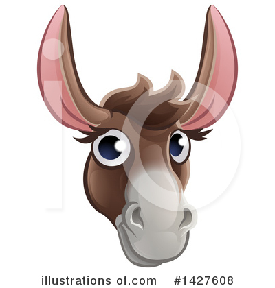 Royalty-Free (RF) Donkey Clipart Illustration by AtStockIllustration - Stock Sample #1427608