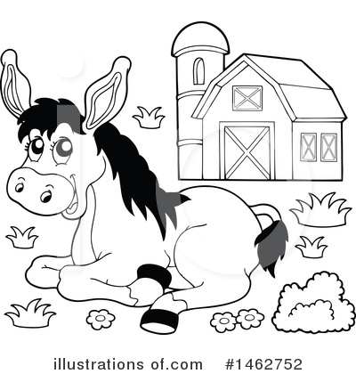 Royalty-Free (RF) Donkey Clipart Illustration by visekart - Stock Sample #1462752