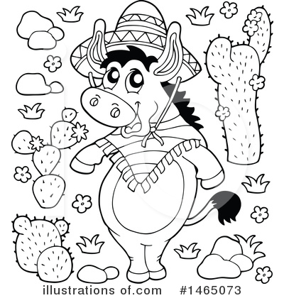 Royalty-Free (RF) Donkey Clipart Illustration by visekart - Stock Sample #1465073