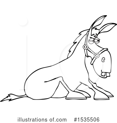 Royalty-Free (RF) Donkey Clipart Illustration by djart - Stock Sample #1535506