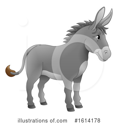 Royalty-Free (RF) Donkey Clipart Illustration by AtStockIllustration - Stock Sample #1614178