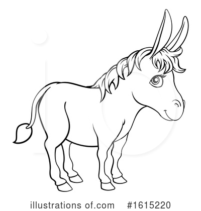 Royalty-Free (RF) Donkey Clipart Illustration by AtStockIllustration - Stock Sample #1615220