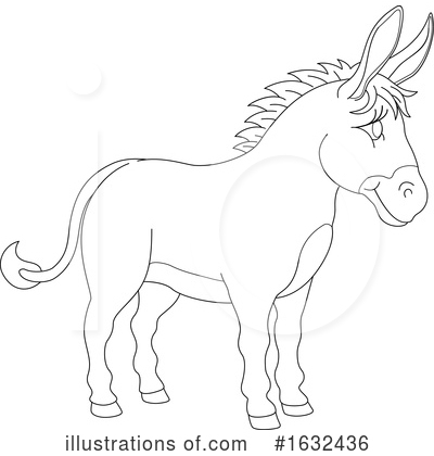 Royalty-Free (RF) Donkey Clipart Illustration by AtStockIllustration - Stock Sample #1632436