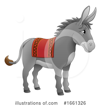 Royalty-Free (RF) Donkey Clipart Illustration by AtStockIllustration - Stock Sample #1661326