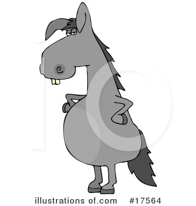 Royalty-Free (RF) Donkey Clipart Illustration by djart - Stock Sample #17564