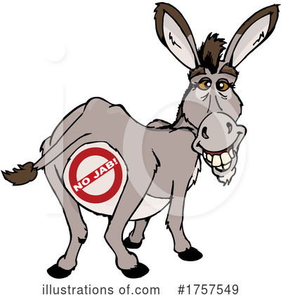 Royalty-Free (RF) Donkey Clipart Illustration by Dennis Holmes Designs - Stock Sample #1757549