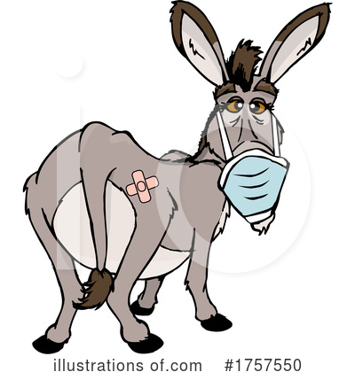 Royalty-Free (RF) Donkey Clipart Illustration by Dennis Holmes Designs - Stock Sample #1757550
