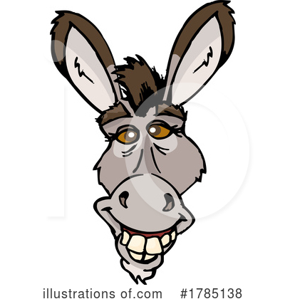 Royalty-Free (RF) Donkey Clipart Illustration by Dennis Holmes Designs - Stock Sample #1785138