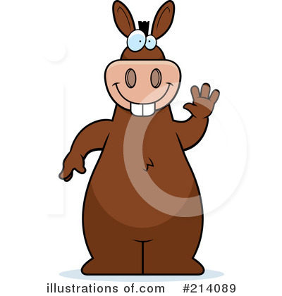 Royalty-Free (RF) Donkey Clipart Illustration by Cory Thoman - Stock Sample #214089