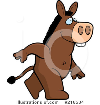 Royalty-Free (RF) Donkey Clipart Illustration by Cory Thoman - Stock Sample #218534