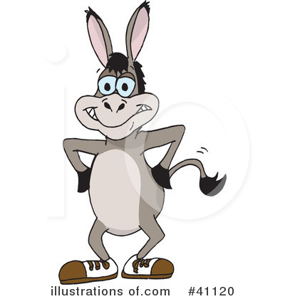 Donkey Clipart #41120 by Dennis Holmes Designs