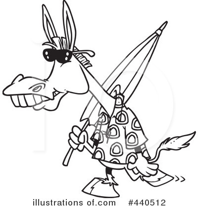 Royalty-Free (RF) Donkey Clipart Illustration by toonaday - Stock Sample #440512