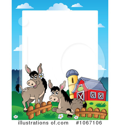Royalty-Free (RF) Donkeys Clipart Illustration by visekart - Stock Sample #1067106