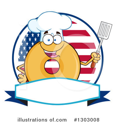 Royalty-Free (RF) Donut Character Clipart Illustration by Hit Toon - Stock Sample #1303008