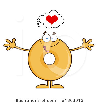 Royalty-Free (RF) Donut Character Clipart Illustration by Hit Toon - Stock Sample #1303013