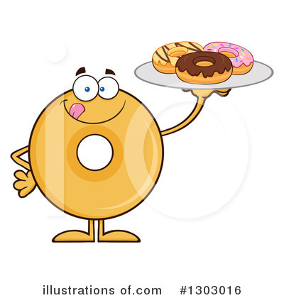 Royalty-Free (RF) Donut Character Clipart Illustration by Hit Toon - Stock Sample #1303016