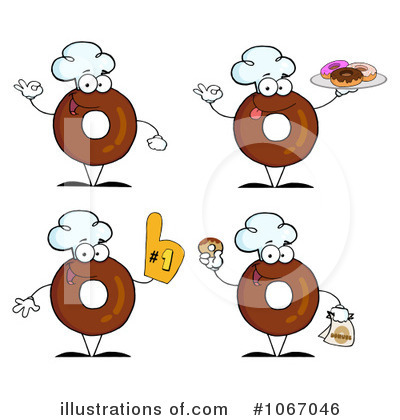 Royalty-Free (RF) Donut Clipart Illustration by Hit Toon - Stock Sample #1067046