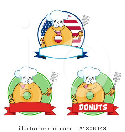 Royalty-Free (RF) Donut Clipart Illustration by Hit Toon - Stock Sample #1306948