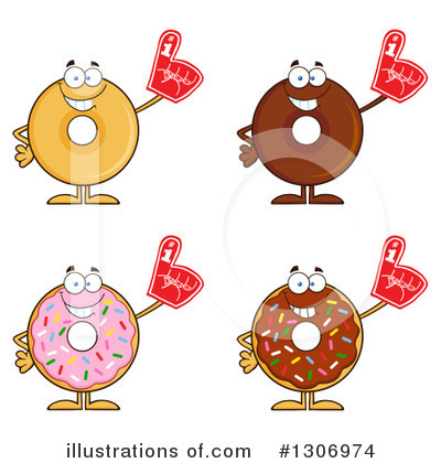 Royalty-Free (RF) Donut Clipart Illustration by Hit Toon - Stock Sample #1306974