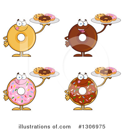 Royalty-Free (RF) Donut Clipart Illustration by Hit Toon - Stock Sample #1306975