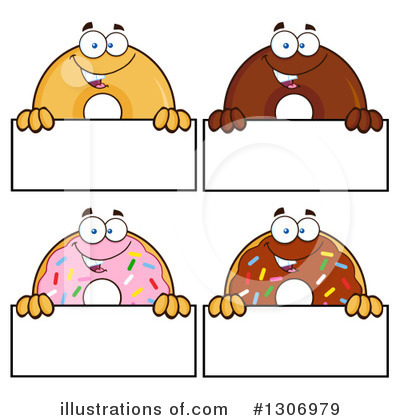 Pink Sprinkled Donut Clipart #1306979 by Hit Toon